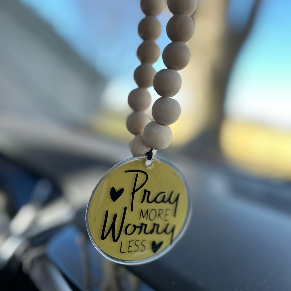 Wooden Bead Car Charm